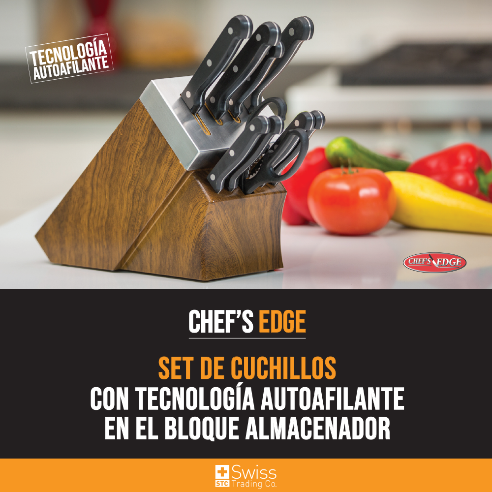 Chefs Edge 10pz Acero c/Bloque Afilador